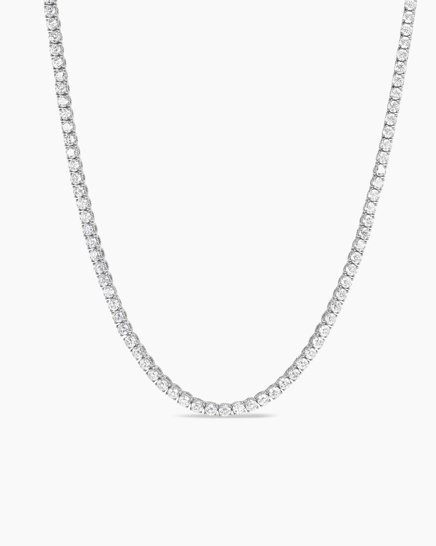 Tennis Necklace Chain 3mm 14k White Gold Tone 18-24 Inch